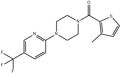 3-METHYL(2-THIENYL) 4-(5-(TRIFLUOROMETHYL)(2-PYRIDYL))PIPERAZINYL KETONE Struktur