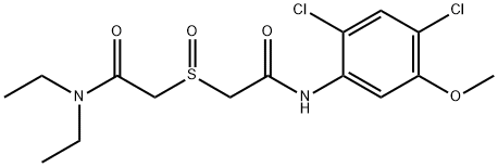 2-([2-(2,4-DICHLORO-5-METHOXYANILINO)-2-OXOETHYL]SULFINYL)-N,N-DIETHYLACETAMIDE Struktur