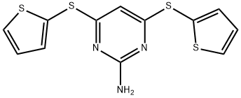 4,6-BIS(2-THIENYLSULFANYL)-2-PYRIMIDINAMINE Struktur