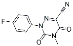 2-(4-FLUOROPHENYL)-4-METHYL-3,5-DIOXO-2,3,4,5-TETRAHYDRO-1,2,4-TRIAZINE-6-CARBONITRILE Struktur