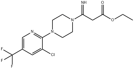 ETHYL 3-(4-[3-CHLORO-5-(TRIFLUOROMETHYL)-2-PYRIDINYL]PIPERAZINO)-3-IMINOPROPANOATE Struktur