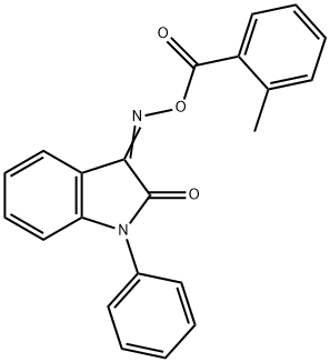 3-([(2-METHYLBENZOYL)OXY]IMINO)-1-PHENYL-1,3-DIHYDRO-2H-INDOL-2-ONE Struktur