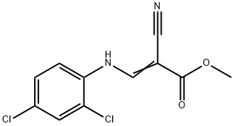 METHYL 2-CYANO-3-(2,4-DICHLOROANILINO)ACRYLATE Struktur