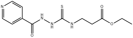 ETHYL 3-((((4-PYRIDYLCARBONYLAMINO)AMINO)THIOXOMETHYL)AMINO)PROPANOATE Structure