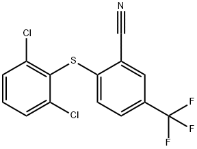 2-[(2,6-DICHLOROPHENYL)SULFANYL]-5-(TRIFLUOROMETHYL)BENZENECARBONITRILE Struktur