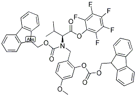 FMOC-(FMOCHMB)VAL-OPFP Struktur