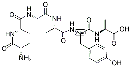 L-ALA-ALA-ALA-ALA-L-TYR-L-ALA Struktur