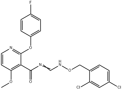 N-(([(2,4-DICHLOROBENZYL)OXY]IMINO)METHYL)-2-(4-FLUOROPHENOXY)-4-METHOXYNICOTINAMIDE Struktur