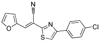 (E)-2-[4-(4-CHLOROPHENYL)-1,3-THIAZOL-2-YL]-3-(2-FURYL)-2-PROPENENITRILE Struktur