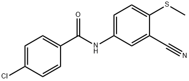 4-CHLORO-N-[3-CYANO-4-(METHYLSULFANYL)PHENYL]BENZENECARBOXAMIDE Struktur