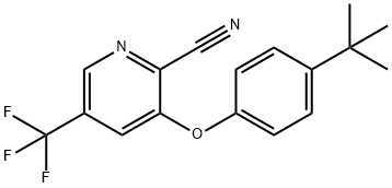 3-[4-(TERT-BUTYL)PHENOXY]-5-(TRIFLUOROMETHYL)-2-PYRIDINECARBONITRILE Struktur