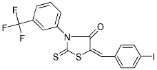 (5E)-5-(4-IODOBENZYLIDENE)-2-THIOXO-3-[3-(TRIFLUOROMETHYL)PHENYL]-1,3-THIAZOLIDIN-4-ONE Struktur