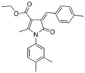 (Z)-ETHYL 1-(3,4-DIMETHYLPHENYL)-2-METHYL-4-(4-METHYLBENZYLIDENE)-5-OXO-4,5-DIHYDRO-1H-PYRROLE-3-CARBOXYLATE Struktur