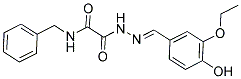 N-BENZYL-2-[2-(3-ETHOXY-4-HYDROXYBENZYLIDENE)HYDRAZINO]-2-OXOACETAMIDE Struktur