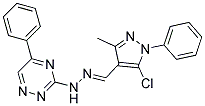 5-CHLORO-3-METHYL-1-PHENYL-1H-PYRAZOLE-4-CARBALDEHYDE (5-PHENYL-1,2,4-TRIAZIN-3-YL)HYDRAZONE Struktur