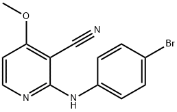 2-(4-BROMOANILINO)-4-METHOXYNICOTINONITRILE Struktur