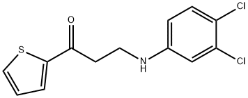 3-(3,4-DICHLOROANILINO)-1-(2-THIENYL)-1-PROPANONE Struktur