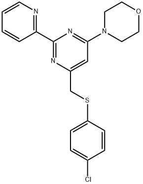 4-CHLOROPHENYL [6-MORPHOLINO-2-(2-PYRIDINYL)-4-PYRIMIDINYL]METHYL SULFIDE Struktur