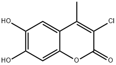 3-CHLORO-6,7-DIHYDROXY-4-METHYL-2H-CHROMEN-2-ONE Struktur