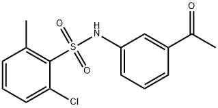 N-(3-ACETYLPHENYL)-2-CHLORO-6-METHYLBENZENESULFONAMIDE Struktur