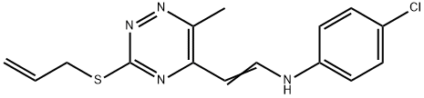 N-(2-[3-(ALLYLSULFANYL)-6-METHYL-1,2,4-TRIAZIN-5-YL]VINYL)-4-CHLOROANILINE Struktur