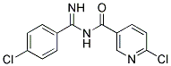 N3-[(4-CHLOROPHENYL)(IMINO)METHYL]-6-CHLORONICOTINAMIDE Struktur