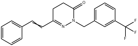 6-STYRYL-2-[3-(TRIFLUOROMETHYL)BENZYL]-4,5-DIHYDRO-3(2H)-PYRIDAZINONE Struktur