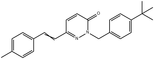 2-[4-(TERT-BUTYL)BENZYL]-6-(4-METHYLSTYRYL)-3(2H)-PYRIDAZINONE Struktur