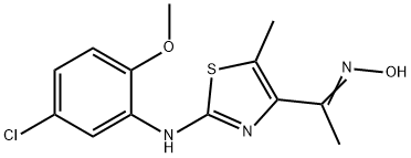 (5-CHLORO-2-METHOXYPHENYL)(4-((HYDROXYIMINO)ETHYL)-3-METHYL(2,5-THIAZOLYL))AMINE Struktur