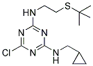 N2-[2-(TERT-BUTYLTHIO)ETHYL]-N4-CYCLOPROPYLMETHYL-6-CHLORO-1,3,5-TRIAZINE-2,4-DIAMINE Struktur