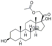 5-ALPHA-PREGNAN-3-BETA, 17,21-TRIOL-20-ONE 21-ACETATE Struktur