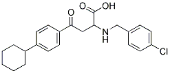 2-[(4-CHLOROBENZYL)AMINO]-4-(4-CYCLOHEXYLPHENYL)-4-OXOBUTANOIC ACID Struktur