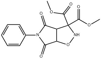 DIMETHYL 4,6-DIOXO-5-PHENYLTETRAHYDRO-2H-PYRROLO[3,4-D]ISOXAZOLE-3,3(3AH)-DICARBOXYLATE Struktur