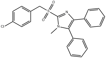 2-[(4-CHLOROBENZYL)SULFONYL]-1-METHYL-4,5-DIPHENYL-1H-IMIDAZOLE Struktur