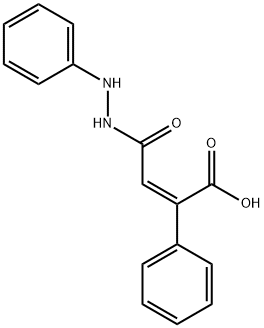 4-OXO-2-PHENYL-4-(2-PHENYLHYDRAZINO)-2-BUTENOIC ACID Struktur