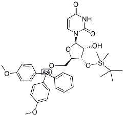 5'-O-(4,4'-DIMETHOXYTRITYL)-3'-T-BUTYLDIMETHYLSILYLURIDINE Struktur