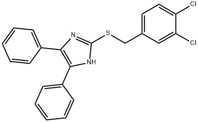 2-[(3,4-DICHLOROBENZYL)SULFANYL]-4,5-DIPHENYL-1H-IMIDAZOLE Struktur