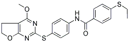 N-[4-[(5,6-DIHYDRO-4-METHOXYFURO[2,3-D]PYRIMIDIN-2-YL)THIO]PHENYL]-4-ETHYLTHIOBENZAMIDE Struktur