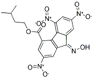 ISOPENTYL 9-HYDROXYIMINO-2,5,7-TRINITRO-9H-FLUORENE-4-CARBOXYLATE Struktur