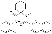 N-(1-(2,6-DIMETHYLPHENYLCARBAMOYL)CYCLOHEXYL)-N-METHYLQUINOLINE-2-CARBOXAMIDE Struktur