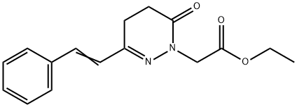 ETHYL 2-[6-OXO-3-STYRYL-5,6-DIHYDRO-1(4H)-PYRIDAZINYL]ACETATE Struktur