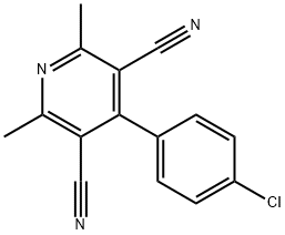 4-(4-CHLOROPHENYL)-2,6-DIMETHYL-3,5-PYRIDINEDICARBONITRILE Struktur