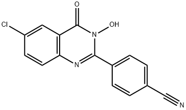 4-(6-CHLORO-3-HYDROXY-4-OXO-3,4-DIHYDRO-2-QUINAZOLINYL)BENZENECARBONITRILE Struktur