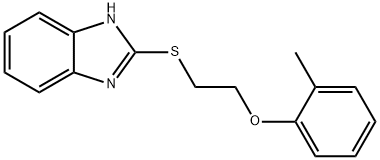 2-([2-(2-METHYLPHENOXY)ETHYL]THIO)-1H-BENZIMIDAZOLE Struktur