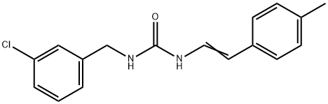 N-(3-CHLOROBENZYL)-N'-(4-METHYLSTYRYL)UREA Struktur