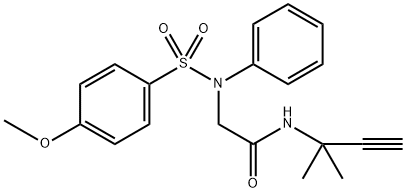 N-(1,1-DIMETHYL-2-PROPYNYL)-2-([(4-METHOXYPHENYL)SULFONYL]ANILINO)ACETAMIDE Struktur