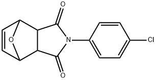 4-(4-CHLOROPHENYL)-10-OXA-4-AZATRICYCLO[5.2.1.0(2,6)]DEC-8-ENE-3,5-DIONE Struktur