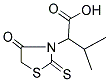 3-METHYL-2-(4-OXO-2-THIOXO-THIAZOLIDIN-3-YL)-BUTYRIC ACID Struktur