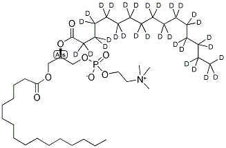 1-PALMITOYL-2-PALMITOYL(D31)-SN-GLYCERO-3-PHOSPHOCHOLINE Struktur