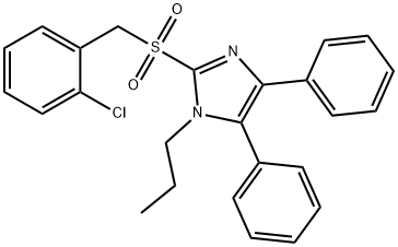 2-CHLOROBENZYL 4,5-DIPHENYL-1-PROPYL-1H-IMIDAZOL-2-YL SULFONE Struktur